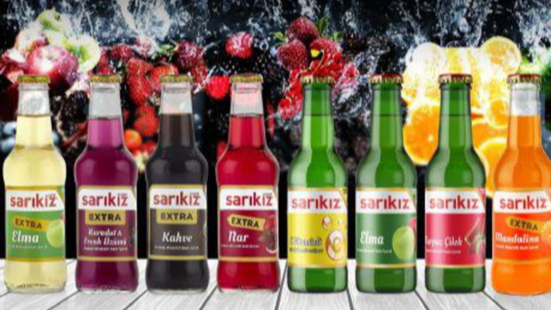 Meyveli Soda (Limon, Vişne, Şeftali, Çilek, Karışık, Elma, Mandalina)