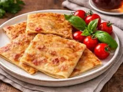 Beyaz Peynirli Domatesli Gözleme