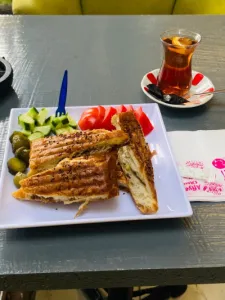 Toasted Sandwich with Sautéed Meat